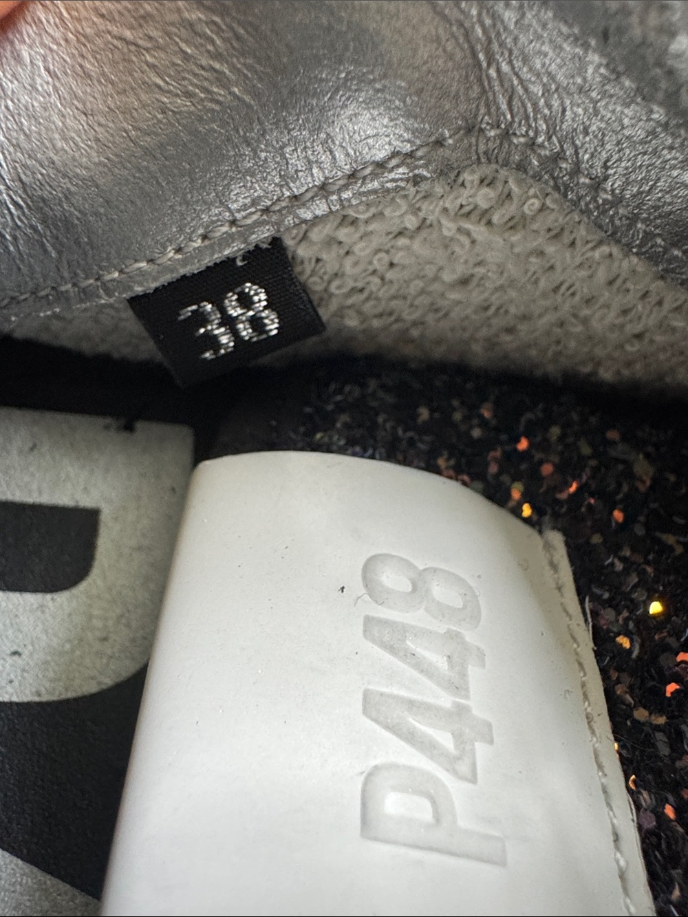 EUC Women's P448 Low Top Glitter Sneakers Size 38 - Picture 6 of 8